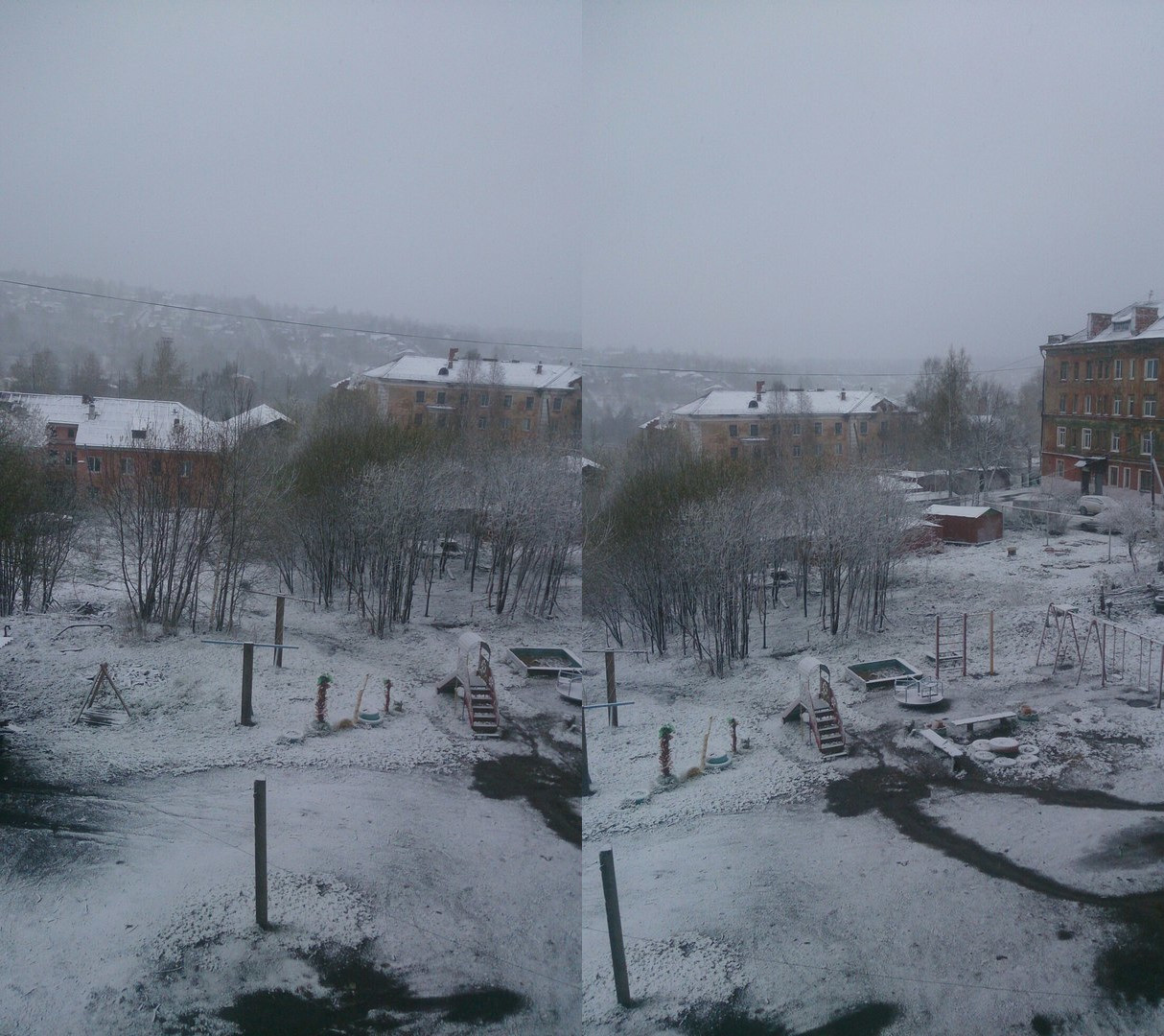 Снег выпал и в Кизеле