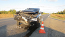 В Самарской области из-за аварии с «Приорой» и грузовиком пострадали двое