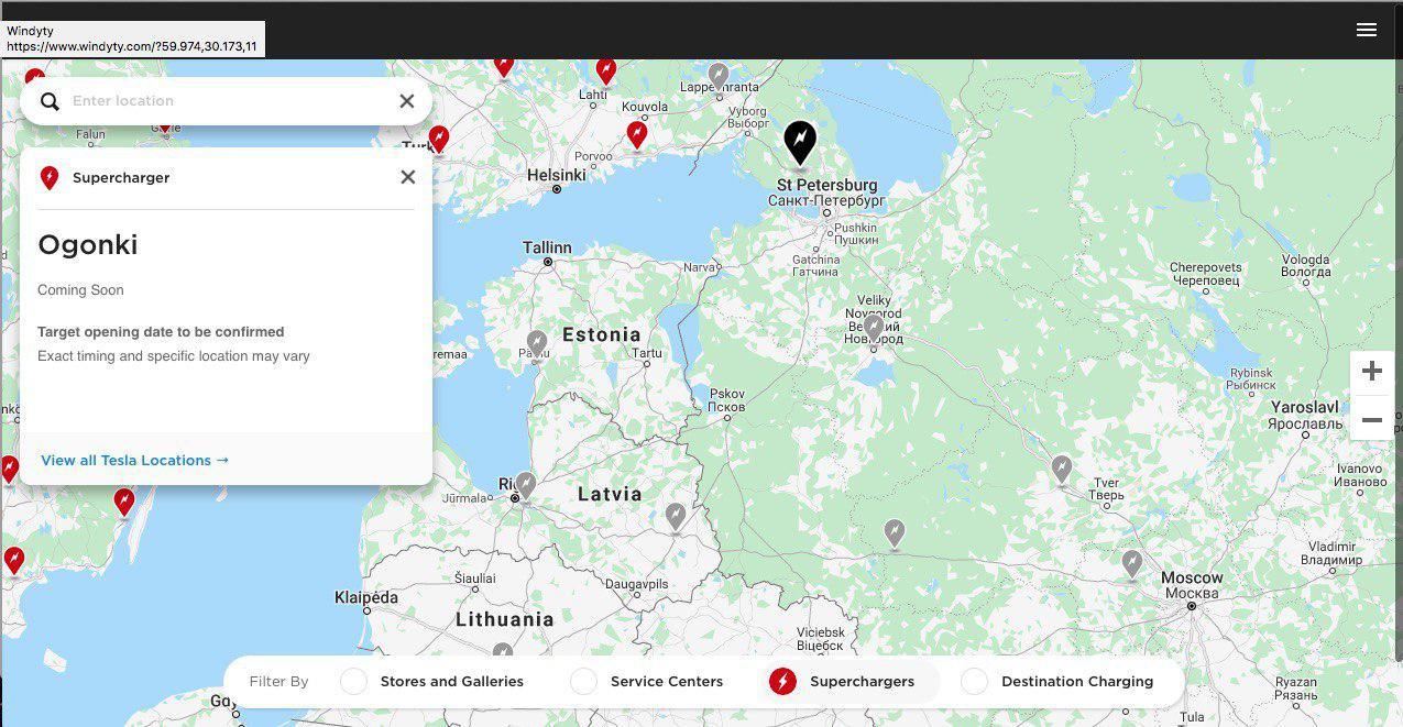 Карта заправок тесла в россии приложение