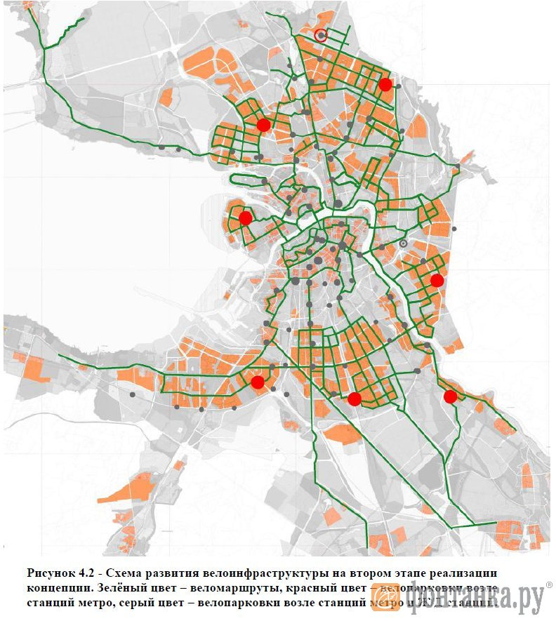 Схема велодорожек в санкт петербурге
