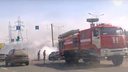 На Московском шоссе у «Касторамы» сгорел ВАЗ-2115