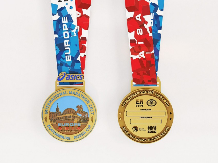 Дизайн медалей для участников марафона.