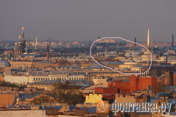 Общий вид на панораму Петербурга