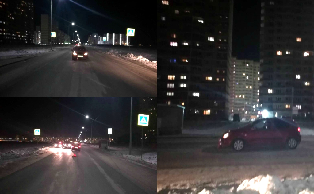 Водитель на освещенной фонарями дороге умудрился не заметить пешехода