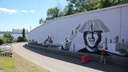Северодвинские художники создают большое граффити с изображением Петра I в Воронеже