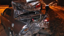 На Московском шоссе водитель Mitsubishi на скорости 140 км/ч врезался в столб