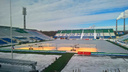 В Самаре поле стадиона «Металлург» подогревают «солнцем на колесах»