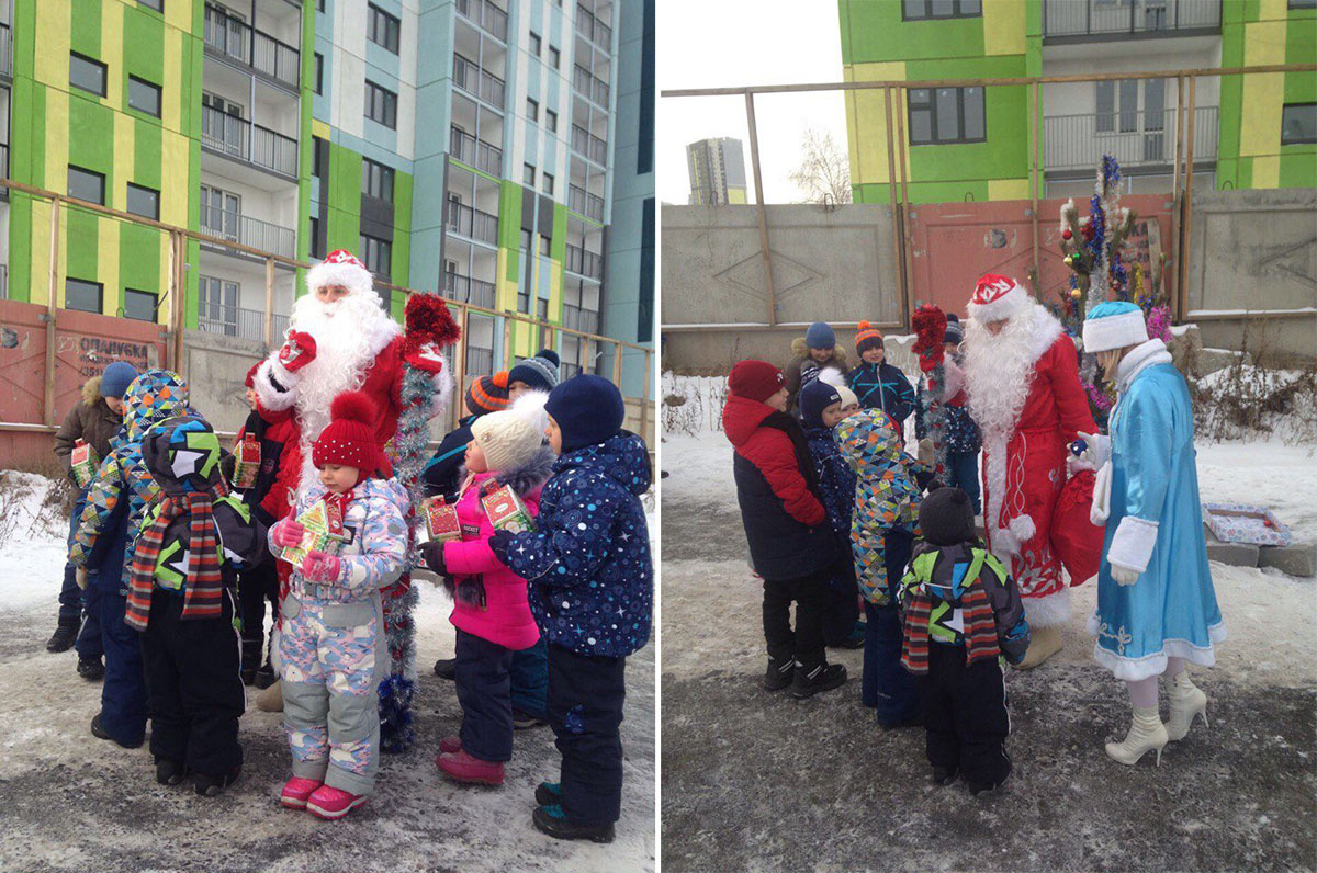 Дети дольщиков попросили Деда Мороза совершить чудо - достроить их дома