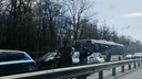 Внимание, пробка: на Волжском шоссе столкнулись 4 легковых автомобиля