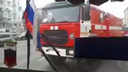 В центре Челябинска загорелся троллейбус с пассажирами