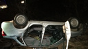 Под Тольятти водителя зажало в салоне перевернувшейся Lada Priora