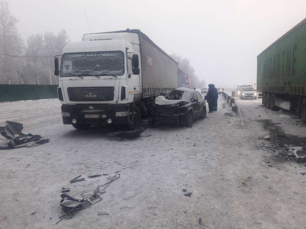 В автомобиле SKODA Octavia, который двигался в сторону Омска, ехала семья из города Артемовский Свердловской области В автомобиле SKODA Octavia, который двигался в сторону Омска, ехала семья из города Артемовский Свердловской области