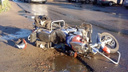 Подробности аварии с мотоциклом в Угличе: водитель и пешеход попали в больницу