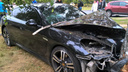 В Тольятти Porsche Panamera «обнял» березу после столкновения с Ford