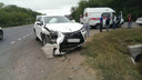 В Самарской области Lexus столкнулся с ВАЗом при обгоне