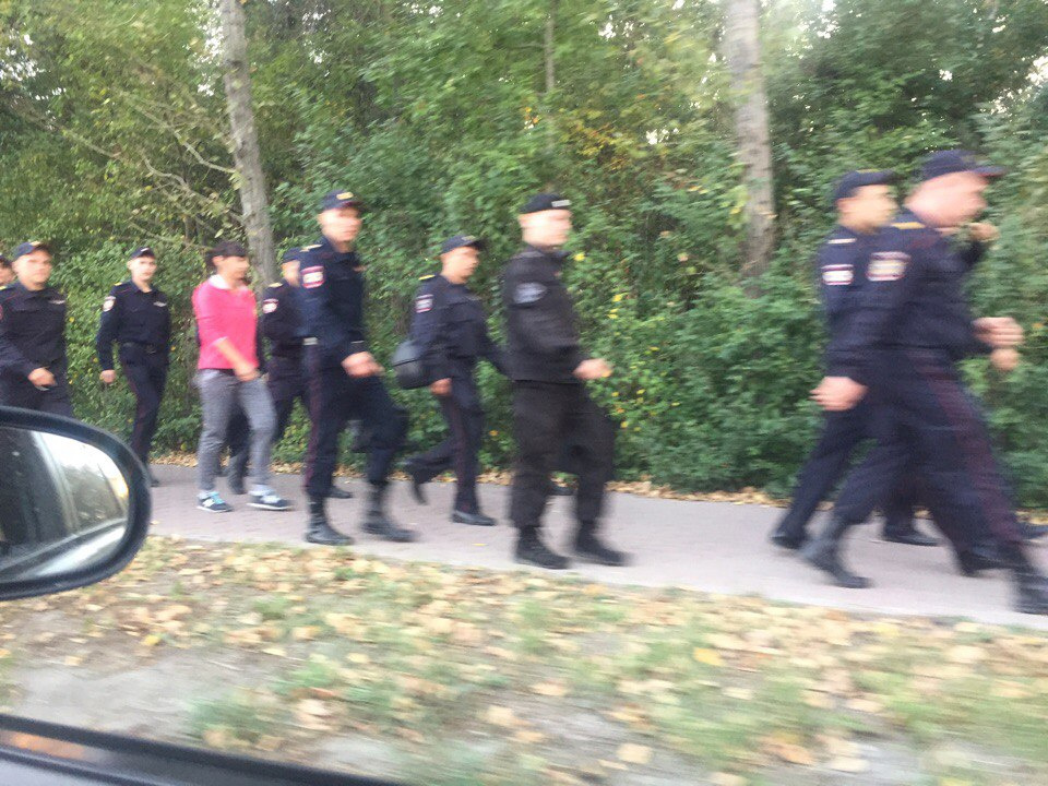 Сотрудники полиции прочесывают бор в поисках Зиновьева