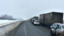 В Самарской области авария с двумя грузовиками парализовала движение на трассе М-5
