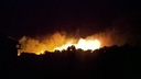 Крупный пожар произошёл в Ростовской области у посёлка Гигант
