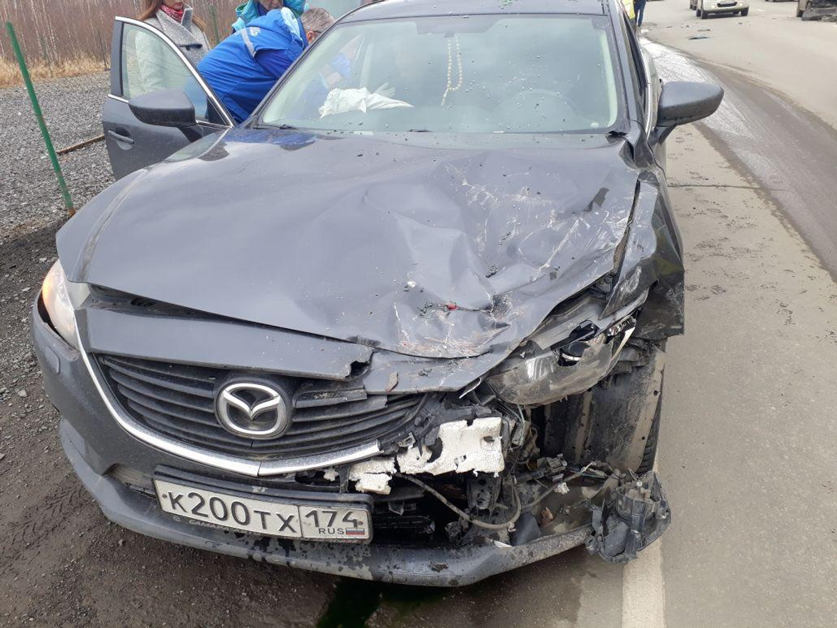 Mazda ударом сзади догнала «француза»