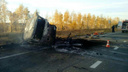 Смертельное ДТП под Самарой: на трассе УАЗ сгорел после столкновения с Mitsubishi