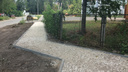В Кировском районе Самары строят новые тротуары