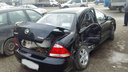 В Самаре у Nissan при столкновении с «Приорой» из багажника выпали диски на Volkswagen