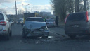 В Тольятти на трассе лоб в лоб столкнулись Nissan и ВАЗ-2114