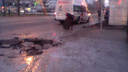 В Ярославле заделывают ямы на дорогах старым асфальтом с тротуаров