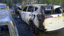 Ночной пожар в Самаре: в одном из дворов сгорели Toyota Rav-4, Renault, Hyundai и ВАЗ-2104