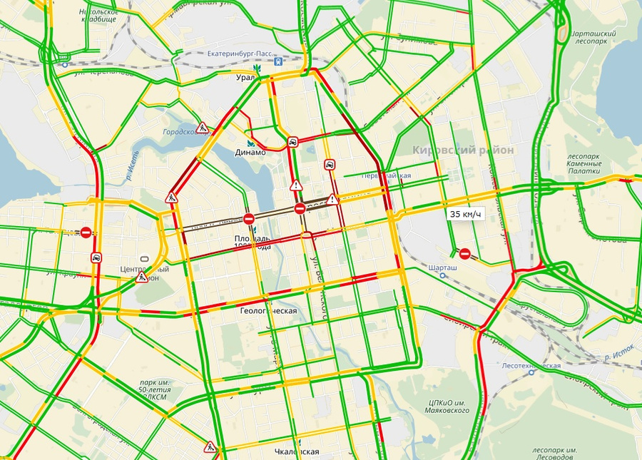 Дорожная обстановка в спб сейчас карта