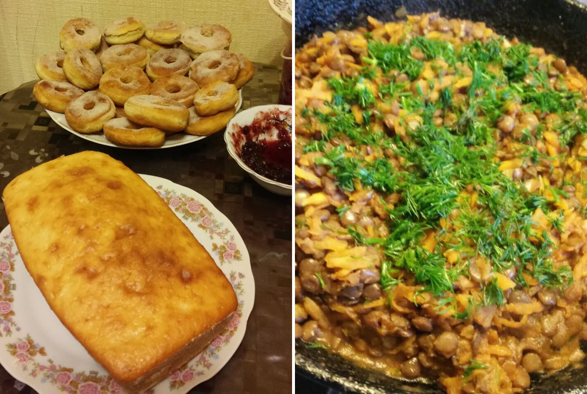 Чечевица с овощами и кокосовый кекс Чечевица с овощами и кокосовый кекс