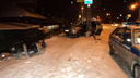 На Ленинградском проспекте водителя на «Ладе» занесло в столб