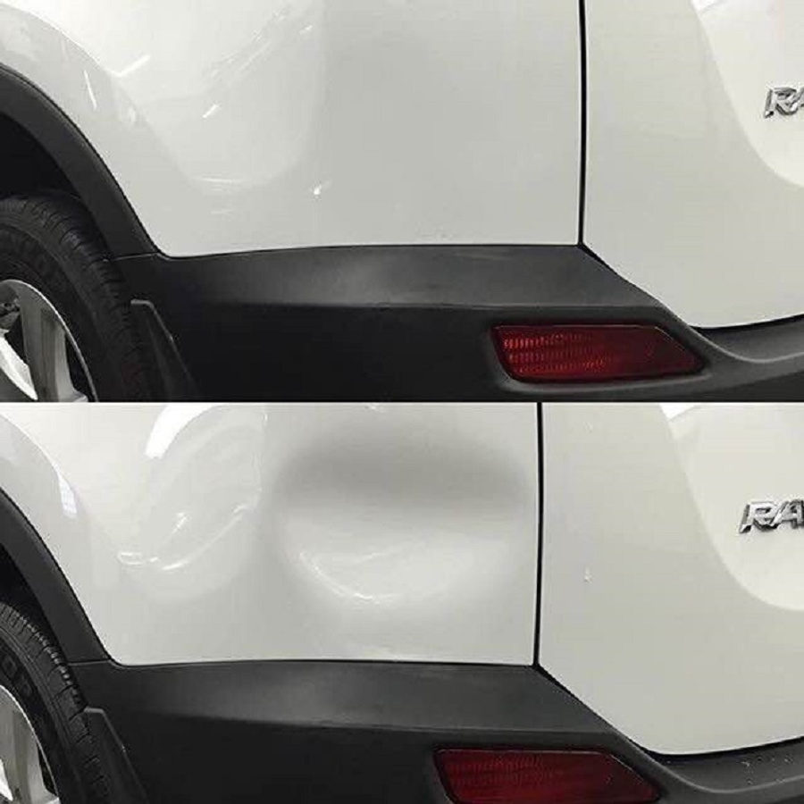 Восстановление геометрии заднего крыла на Toyota RAV-4 без покраски (PDR-технология).