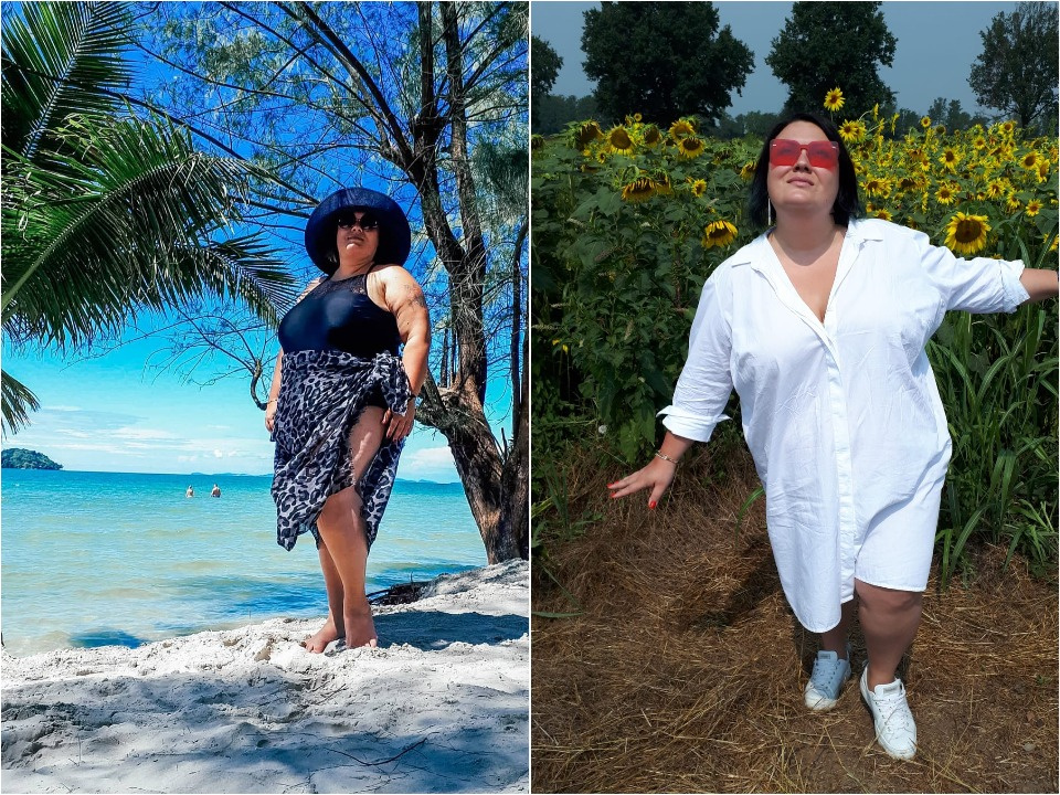 Ника поделилась с нами своими пляжными фотографиями, чтобы вдохновить женщин с пышными формами не стесняться