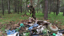 Выбрасывают унитазы и останки животных: леса под Курганом завалены мусором