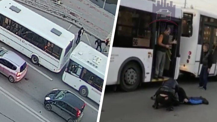 Водитель автобуса отправил в нокаут буйного пассажира