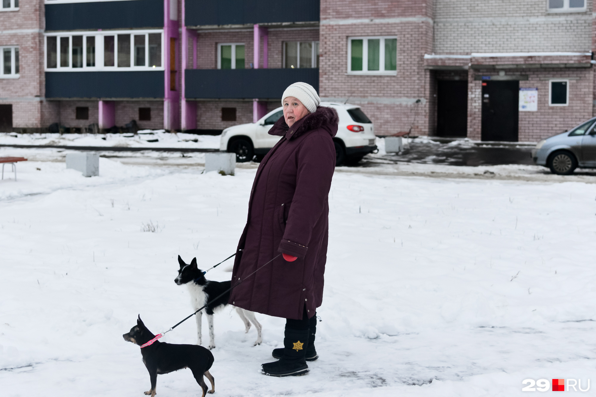 Пенсионерка Надежда Юрьевна раньше жила в деревянном доме на Никольском проспекте, а теперь у нее новая квартира с удобствами, которую она делит с дочкой, внуками и двумя собаками