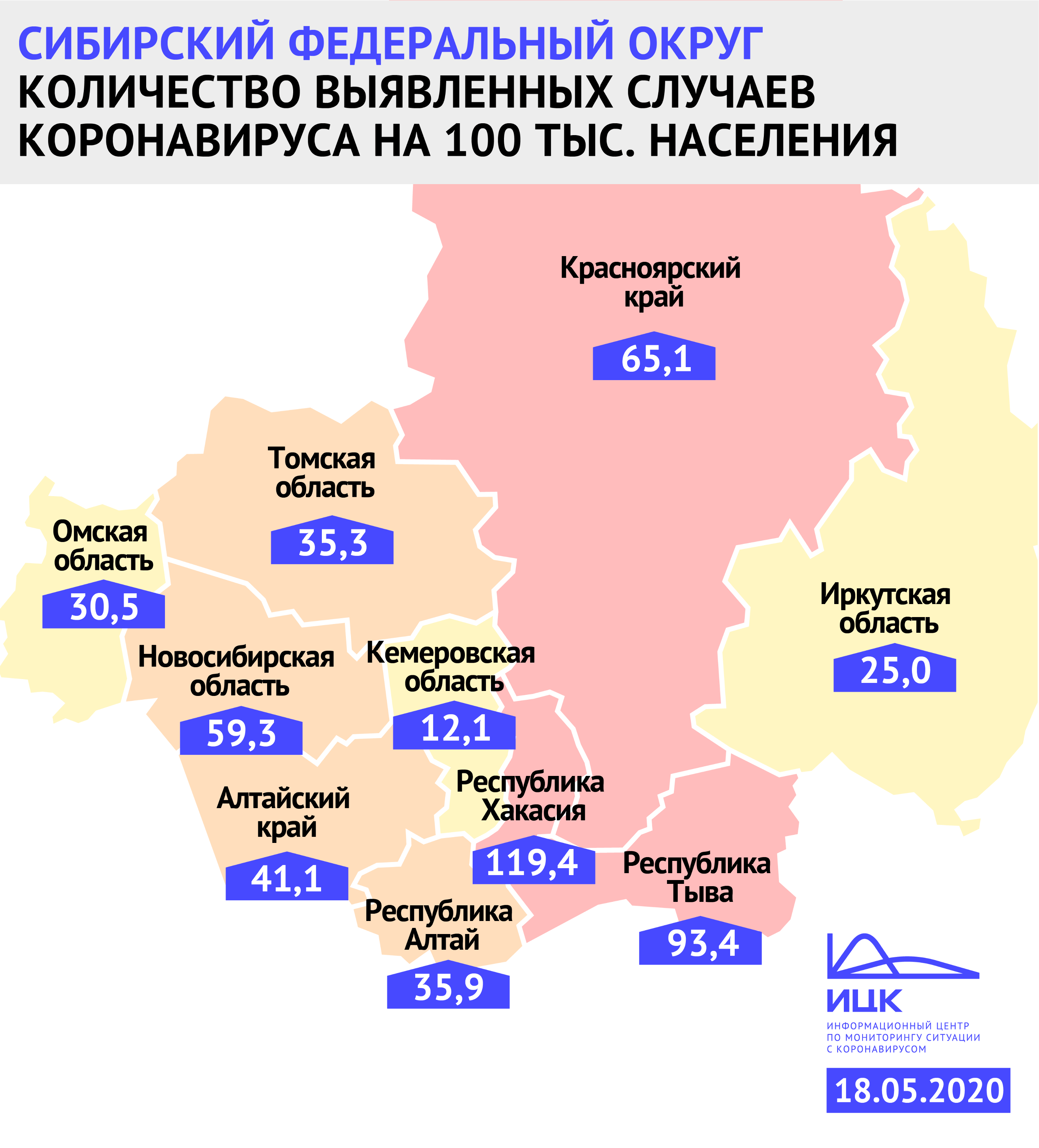 Красноярский край — третий в СФО по заболеваемости на 100 тысяч человек населения Красноярский край — третий в СФО по заболеваемости на 100 тысяч человек населения