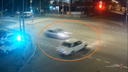 На пустой дороге в Волгограде водитель «шестерки» подбил разогнавшуюся иномарку