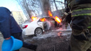 Пока все спали: в Дзержинске сгорели Toyota Land Cruiser и Toyota Camry