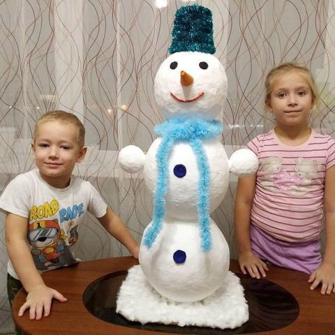 Поделка Снеговик своими руками для детского сада