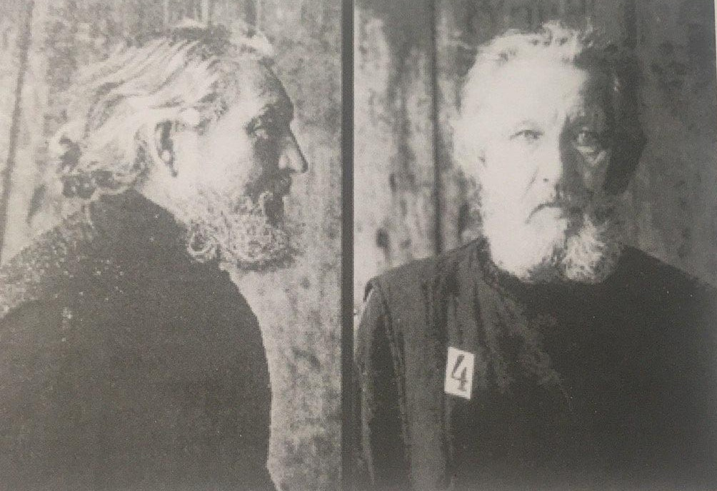 Заключенный протоиерей Николай Протопопов (1867–1932). Осужден как член контрреволюционной повстанческой организации. В 1932 году скончался в Свердловской областной больнице ИТУ от паралича сердца и отека легких, не дождавшись приговора Заключенный протоиерей Николай Протопопов (1867–1932). Осужден как член контрреволюционной повстанческой организации. В 1932 году скончался в Свердловской областной больнице ИТУ от паралича сердца и отека легких, не дождавшись приговора