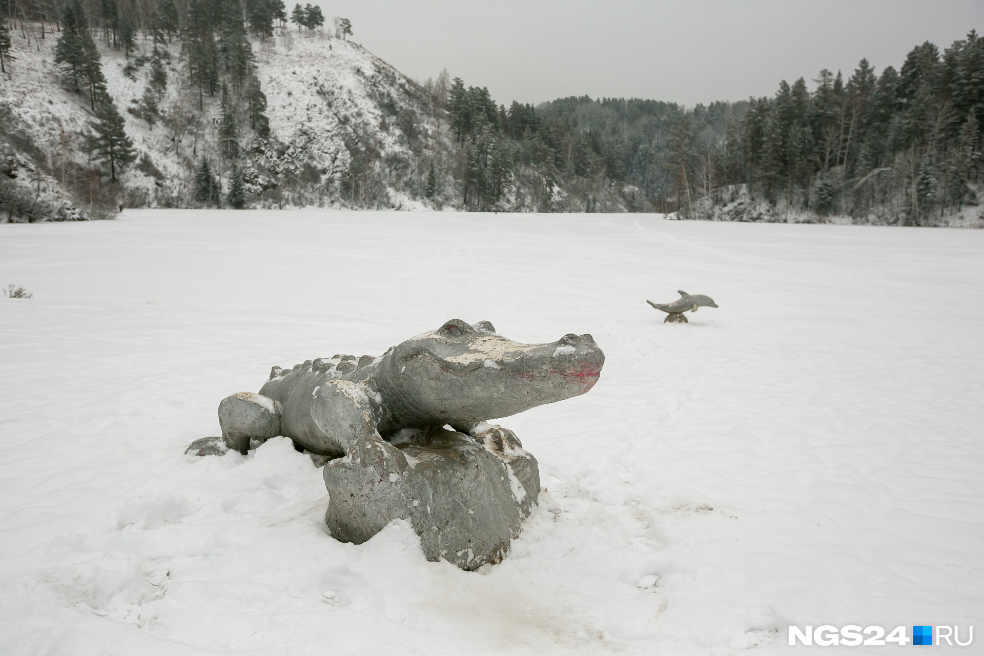 Озеро в Подгорном — очень популярно среди жителей окрестностей и даже красноярцев 