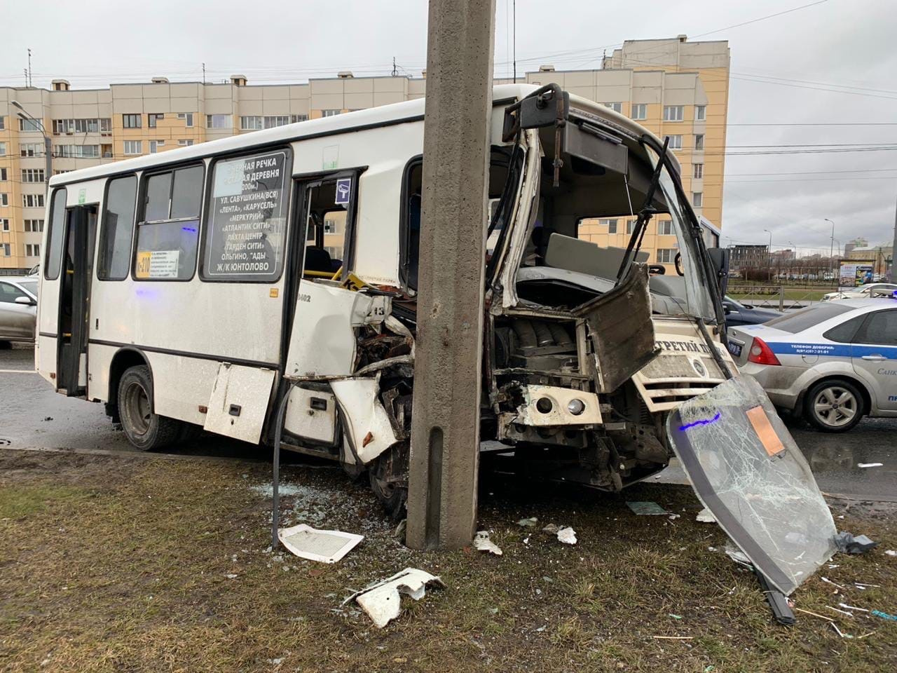 Авария в Сан. Петербурге савтобусом