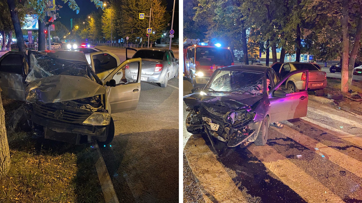 В ночном ДТП на улице Максима Горького пострадали четыре человека