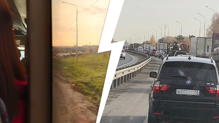 В Тюмени водители встали в огромную пробку на Московском тракте