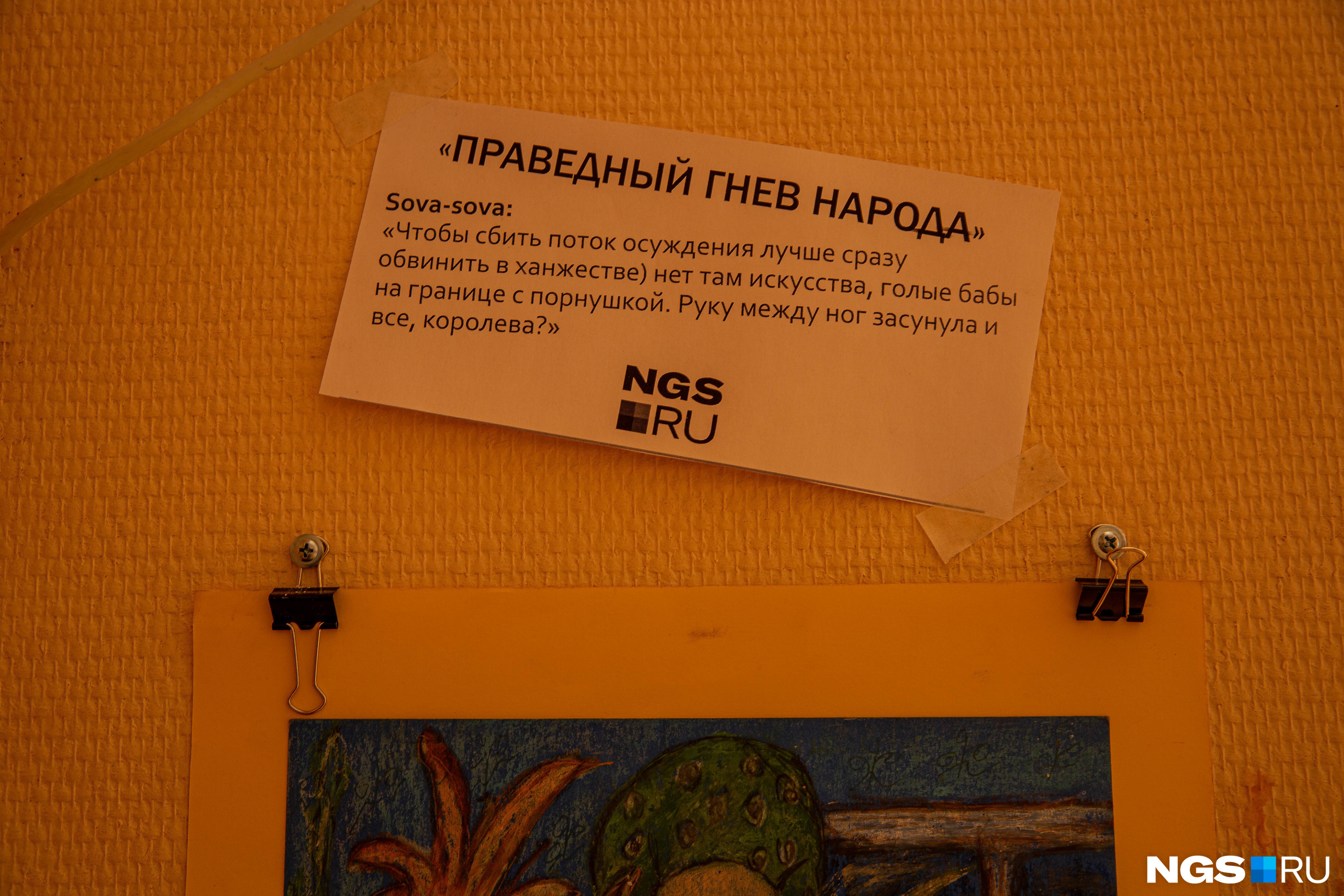 Комментарии комменаторов НГС к материалу про выставку в «Подземке» стали экспонатами выставки в «ТупикеЛифта» 