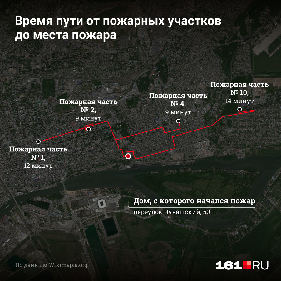Место возникновения пожара и время езды от ближайших пожарных участков Место возникновения пожара и время езды от ближайших пожарных участков