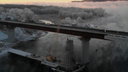 Туман, восход и новая опора: как продвинулось строительство нового моста через Сок