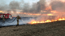 Пожар в Аксайском районе: загорелась сухая трава